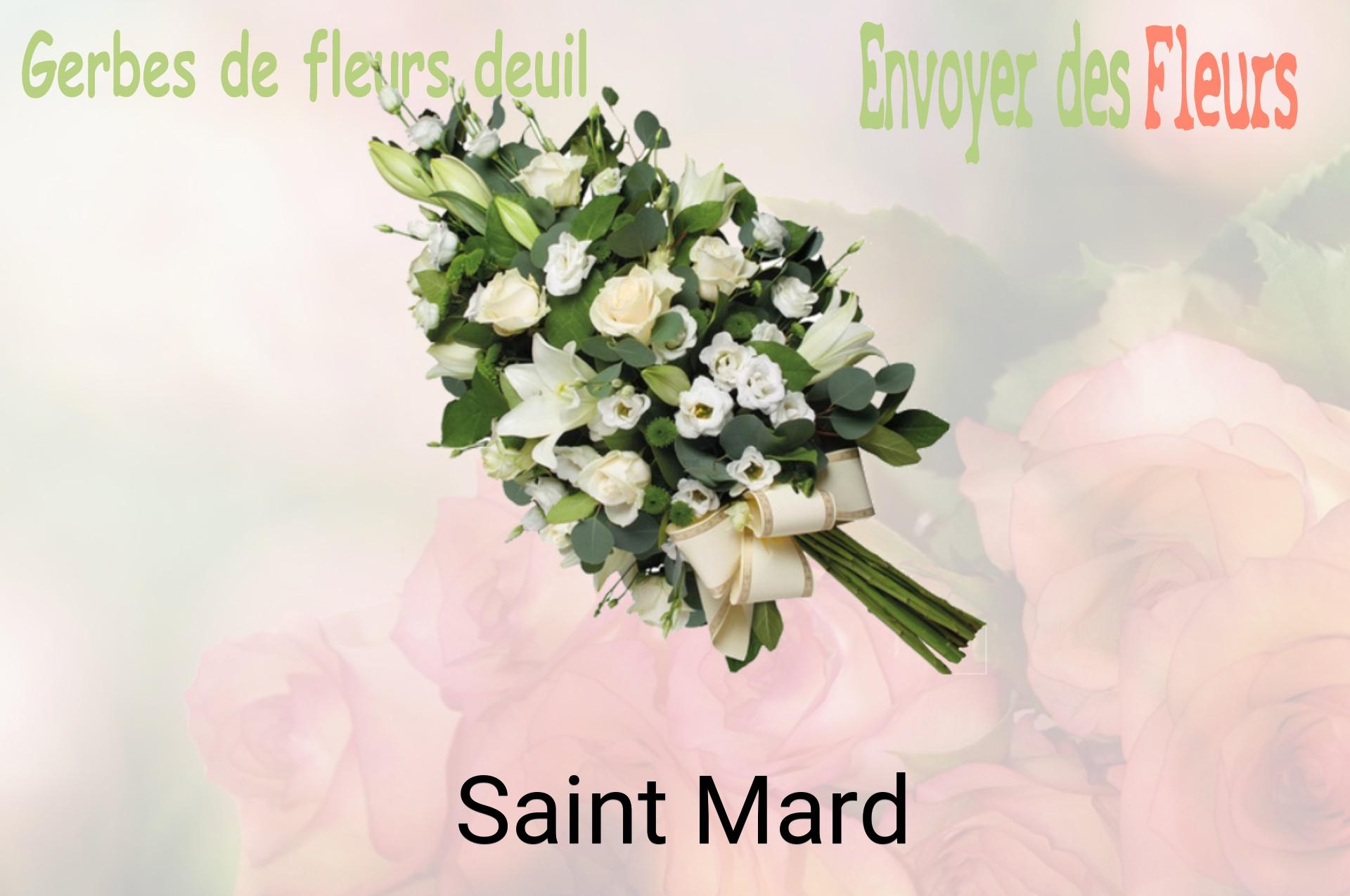 Gerbe de fleurs de deuil livrée à Saint-Mard